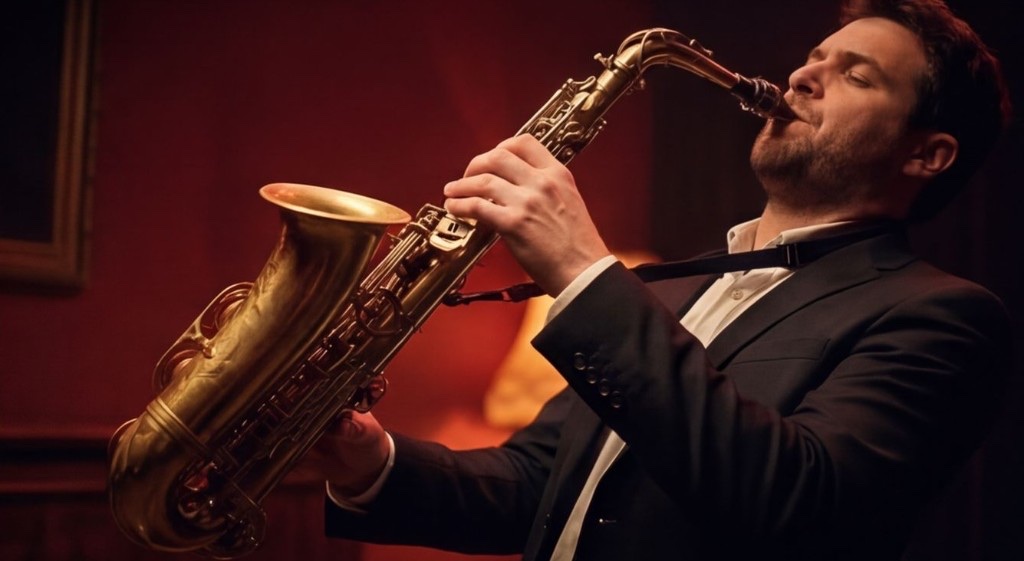 Jazz performer at Viva Caffè
